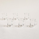 Set X 6 Pocillos De Café De Vidrio Estambul Liso 155 Ml