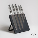 Taco Imantado Grey X 5 Cuchillos Acero Inoxidable Vassa Home