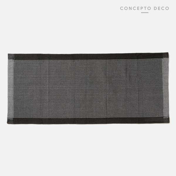 [1650097] Alfombra Génova 70X160Cm Blanco Y Negro