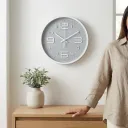 Reloj Pared Gris 30 Cm Rl3012