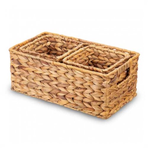 [256035] Set X3 Canastos 15X15X12Cm / 35X20X14Cm - Jacinto