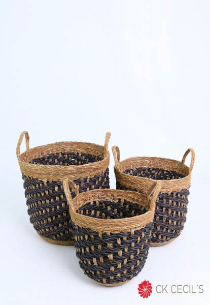 [4130322S] Canasto 25 Cm. / Black Natural S