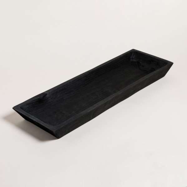 [4113059] Bandeja Rectangular Deco Kiri Negro 5X73,5X22,5 Cm
