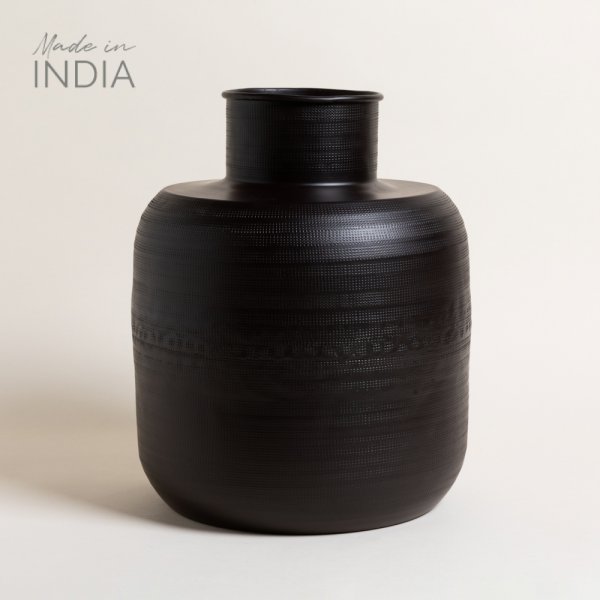 [4113117] Jarron Pali Negro 30X36 Cm
