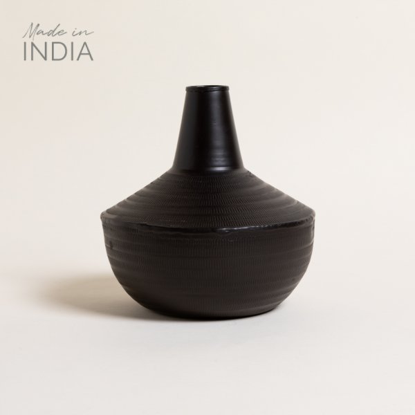 [4113124] Jarron Pali Negro 21X8 Cm
