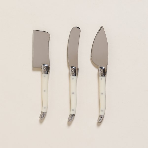 [4113244] Set X 3 Cuchillos Para Queso Praga Blanco 16 Cm