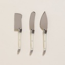 Set X 3 Cuchillos Para Queso Praga Blanco 16 Cm