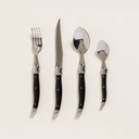 Set De Cubiertos X 24 Piezas Praga Negro