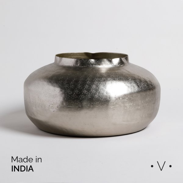 [4113364] Centro De Mesa Bhima Plata 40X20 Cm Vassa Home