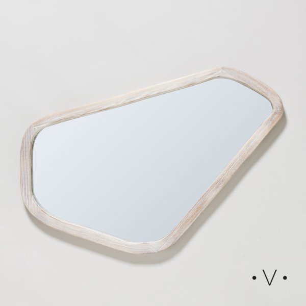 ESPEJO IRREGULAR LIGHT WOOD 44X74 CM VASSA HOME