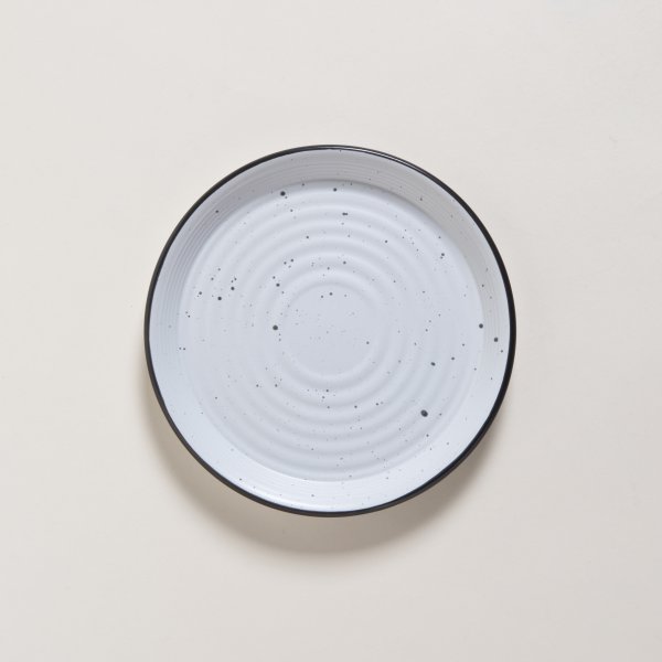 [4110040] Plato De Postre Set X 6 Granito  Con Borde Gris 21 Cm