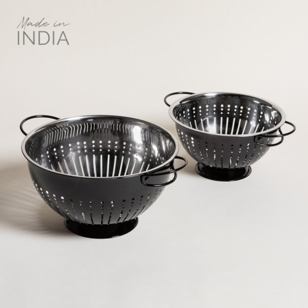 Set X2 Coladores Black 34,5X16 / 29,5X13,5 Cm