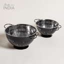 Set X2 Coladores Black 34,5X16 / 29,5X13,5 Cm