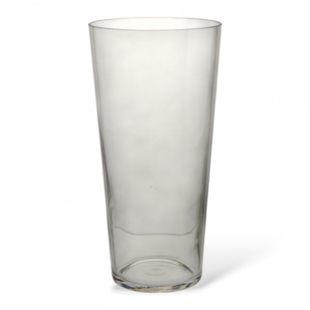 [2561605] Florero Cónico Gris Verdoso 15X30Cm Vidrio