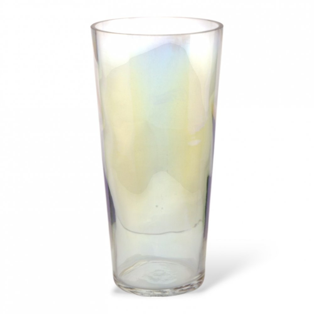 [2561606] Florero Cónico Perlado 15X30Cm Vidrio