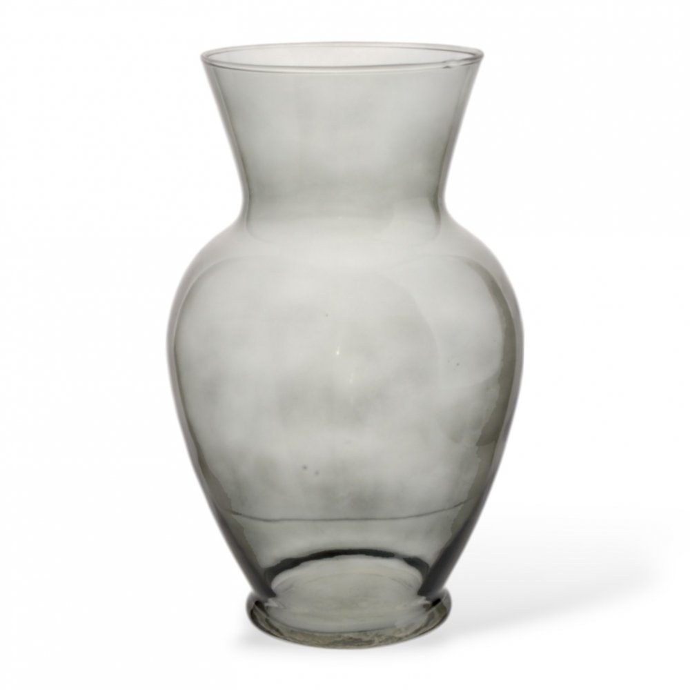 [2561619] Florero Ánfora Gris Verdoso 12,5X27Cm Vidrio