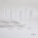 Set X 6 Copas De Champagne Vittoria 160 Ml Vassa Home