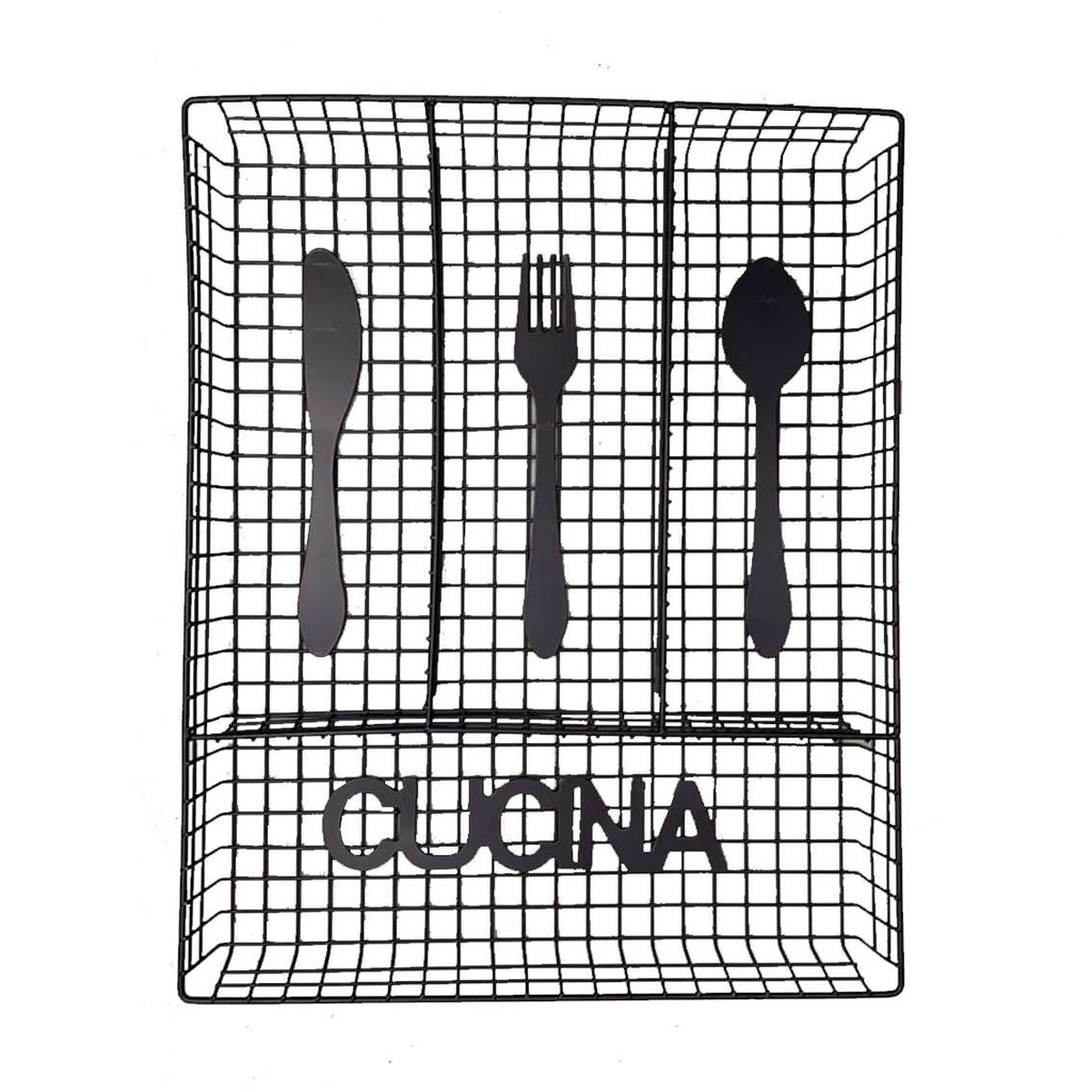 Cubiertero De Cajon Alambre Negro