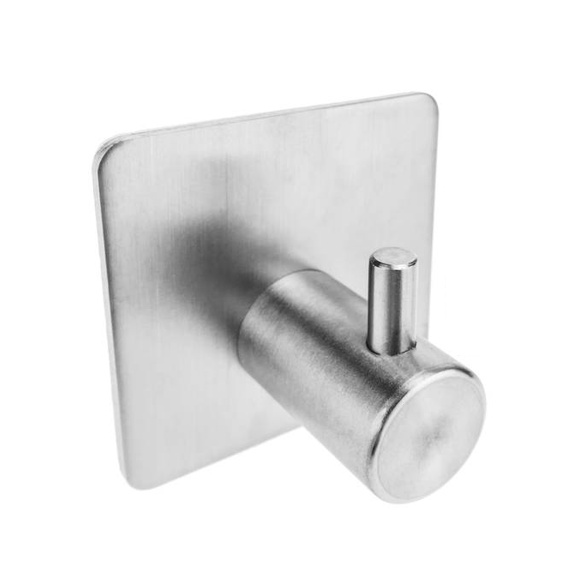 [140277] Perchero Multiuso Recto Acero Inox. Autoadhesivo