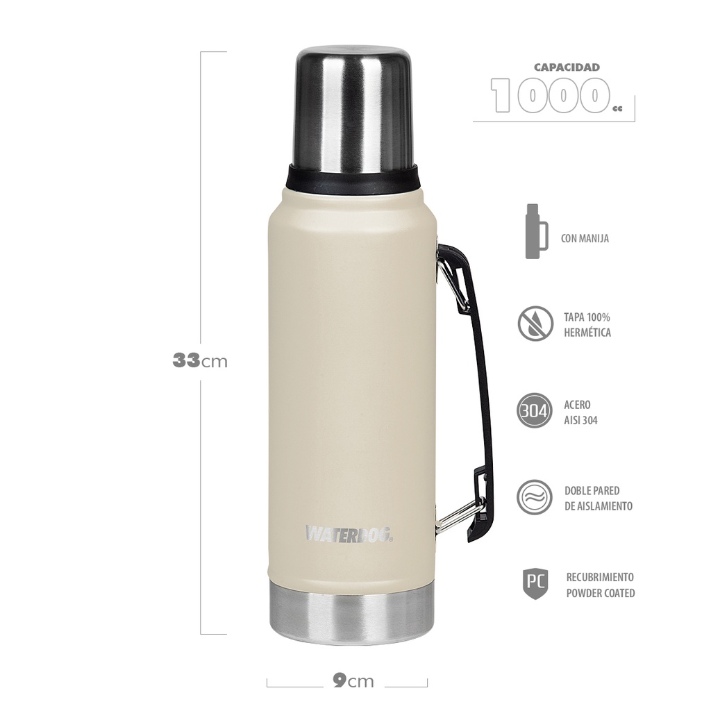 TERMO WATERDOG 1000 CC CENIZA WATERDOG