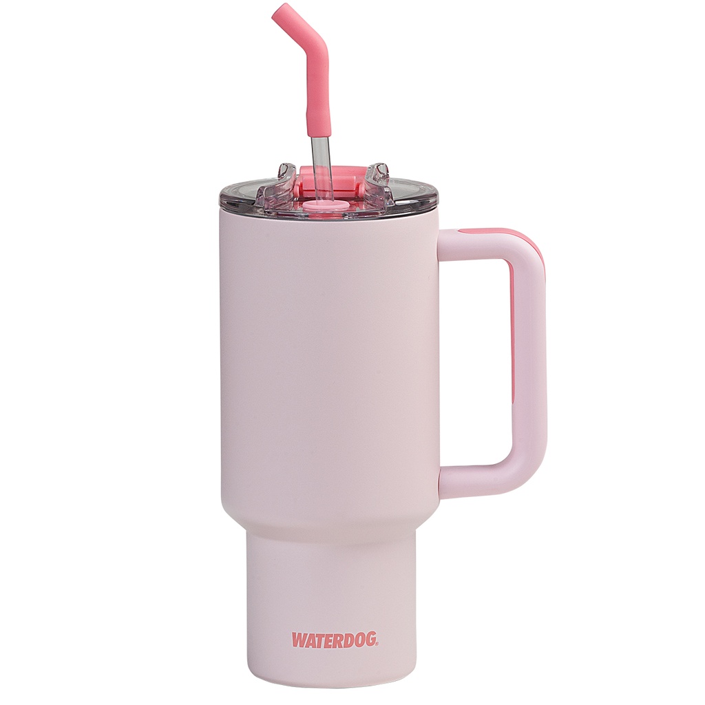 Vaso Doble Pared 900 Cc Rosa Acero Inox Waterdog