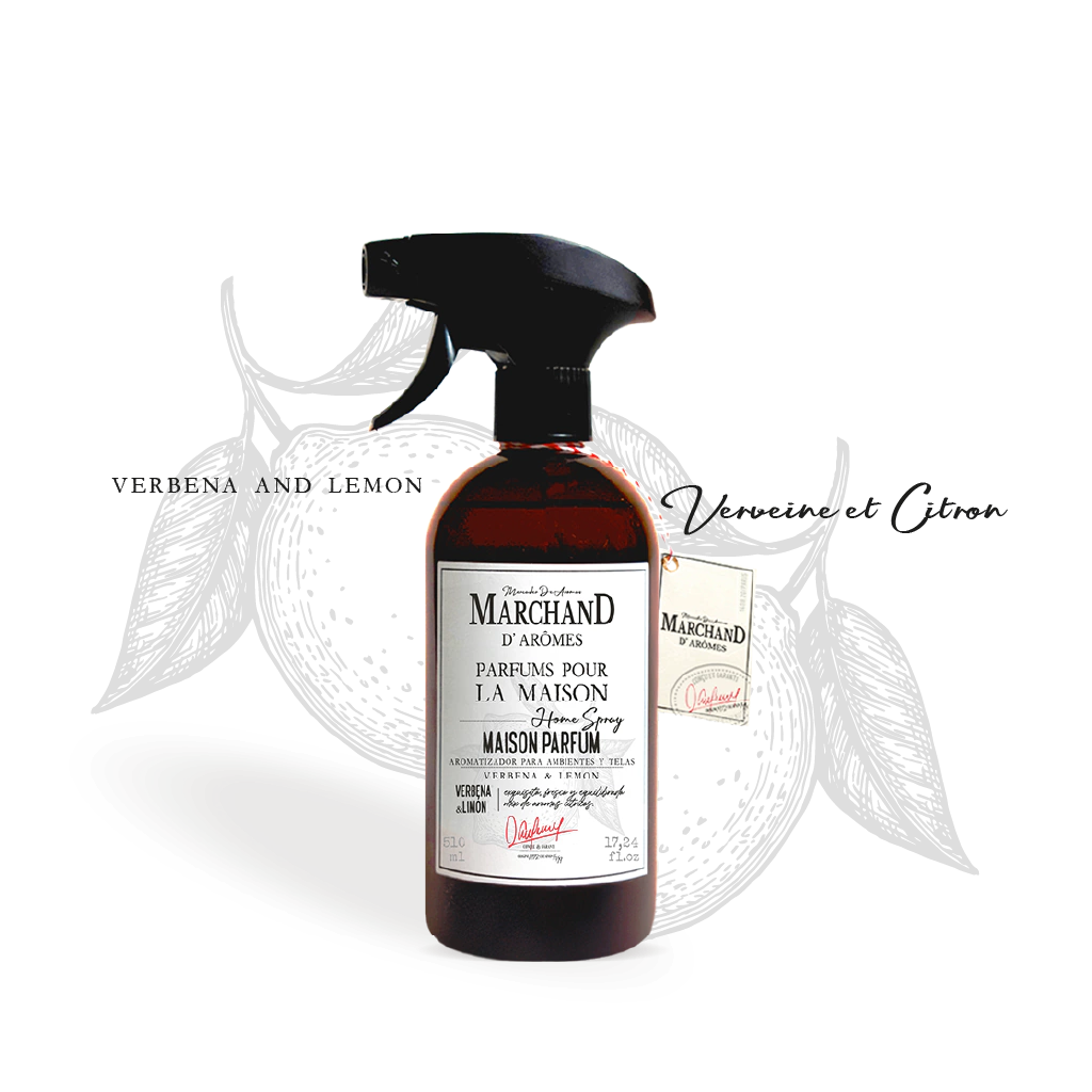 Maison Parfum | Verbena & Limon Aromatizador para Ambientes & Textiles  - 510 ml. Marchand D´Aromes