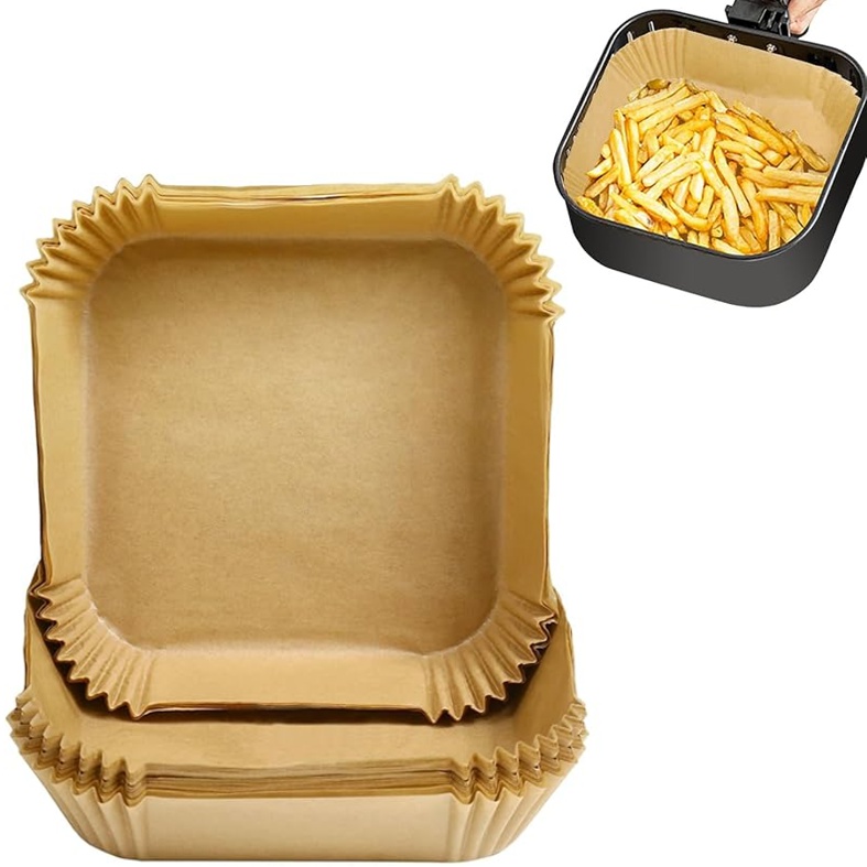 [140407] SET * 50 PAPEL PARA FREIDORA DE AIRE CUADRADO 16x16CM