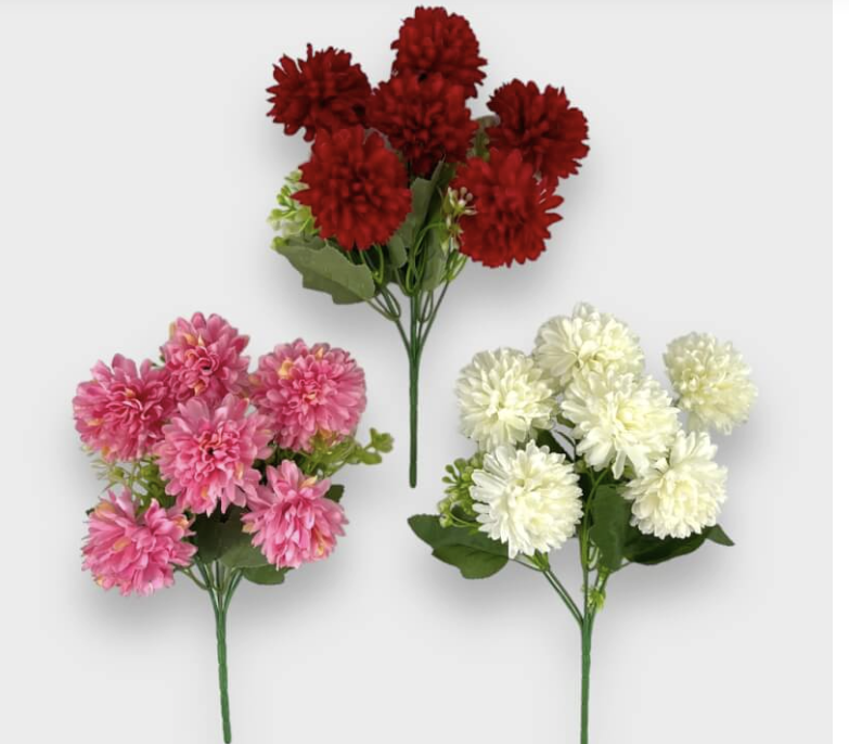 [180101] Ramo Crisantemos X 6 -30Cm