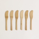 Set X 12 Cuchillos Para Untar De Madera 16 Cm
