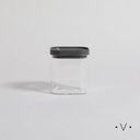 FRASCO CUADRADO CON BORDE DE SILICONA 320 ML VASSA HOME