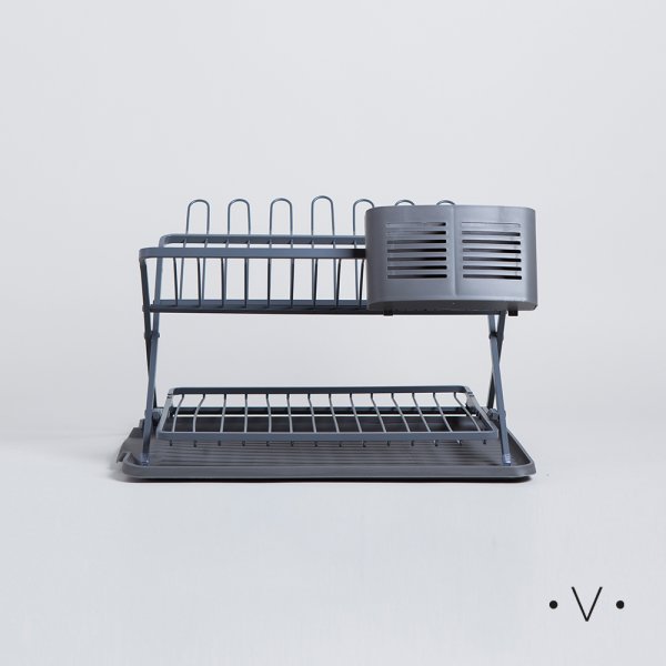 ESCURRIDOR DE PLATOS CON PORTA UTENSILIOS 45,3X32 VASSA HOME