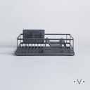 ESCURRIDOR DE PLATOS CON PORTA UTENSILIOS 44X31 ALUMINIO CM VASSA HOME