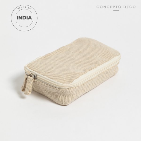 [1650448] Neceser Pamuk Juco Beige "M" 20,5X13X5Cm