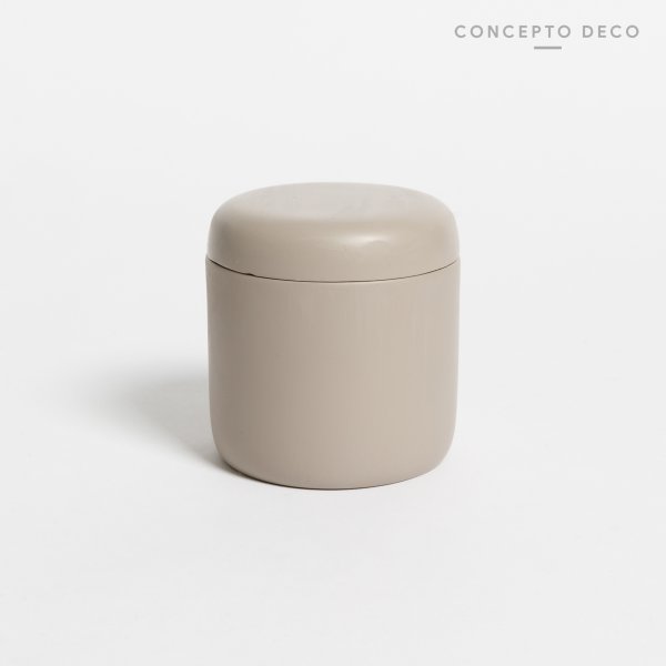 [1650377] Recipiente Algodonera Cemento 9Cm