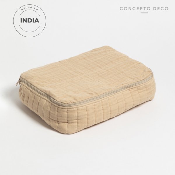 [1650468] Organizador Pamuk Cierre Beige 30X21Cm