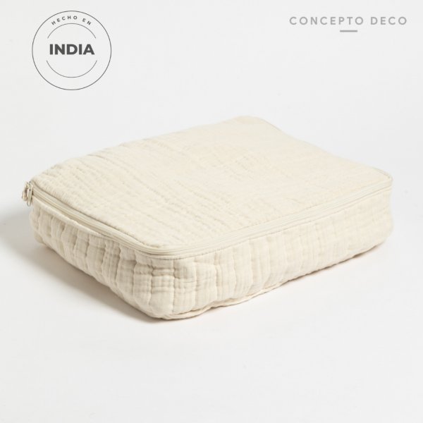 [1650466] Organizador Pamuk Cierre Crudo 39X27Cm