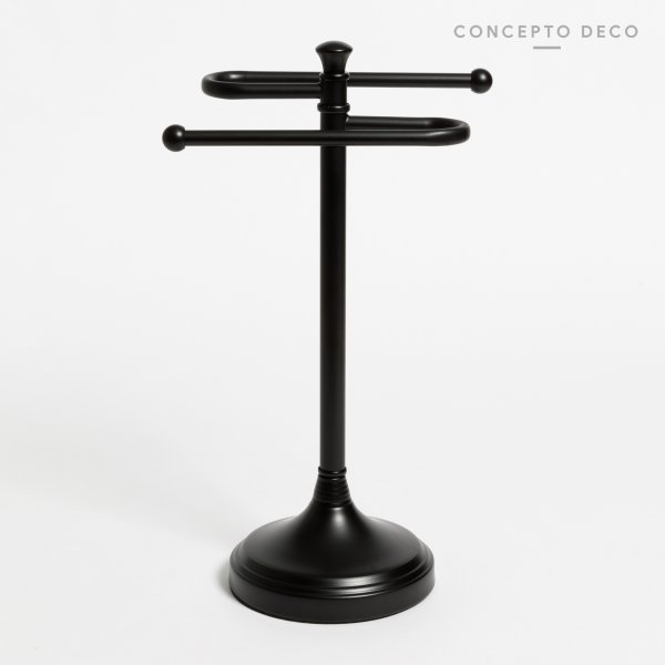 TOALLERO BRAZOS NEGRO MATE 34CM