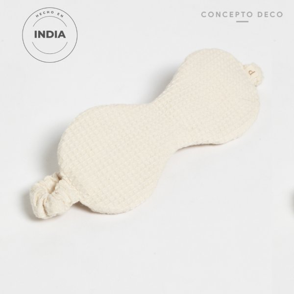 [1650518] Antifaz Pamuk Micro Waffle Crudo 20X80Cm (Elastico 29X2)