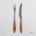 Set De Asado De Acero Inoxidable Y Madera De Acacia Vassa Home