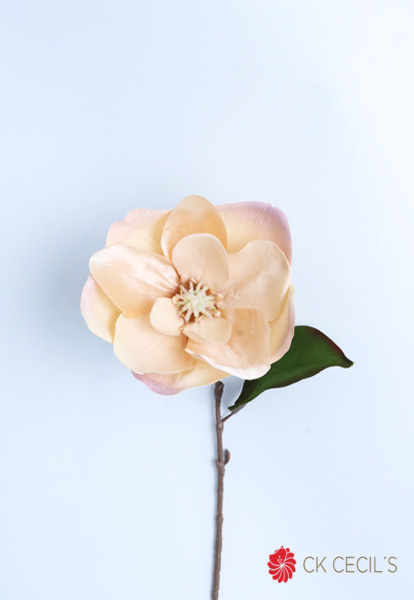 [4130414] Marble Magnolia Spray X 74 Cm. Cream Gold