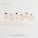 SET X 6 COPAS DE CRISTAL DE BOHEMIA CORVUS BROWN 450 ML