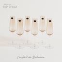 SET X 6 COPAS DE CHAMPAGNE DE CRISTAL DE BOHEMIA CORVUS BROWN 160 ML