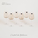 Set X 6 Copas De Cristal De Bohemia Anser Brown 440 Ml
