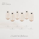 SET X 6 COPAS DE CHAMPAGNE DE CRISTAL DE BOHEMIA ANSER BROWN 160 ML
