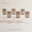 Set X 6 Copas De Cristal De Bohemia Anita Brown 400 Ml