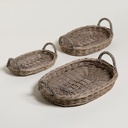 Set X 3 Bandejas Ovaladas Salix 26X16 / 32X22 / 36