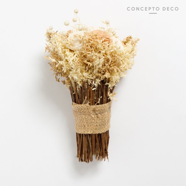 [165783] BOUQUET S WOOD ROSE CAPUCHINO/CRUDO 21CM