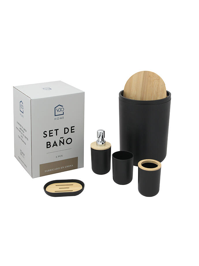 SET DE BAÑO 5 PCS COLORES SURTIDOS BA3002