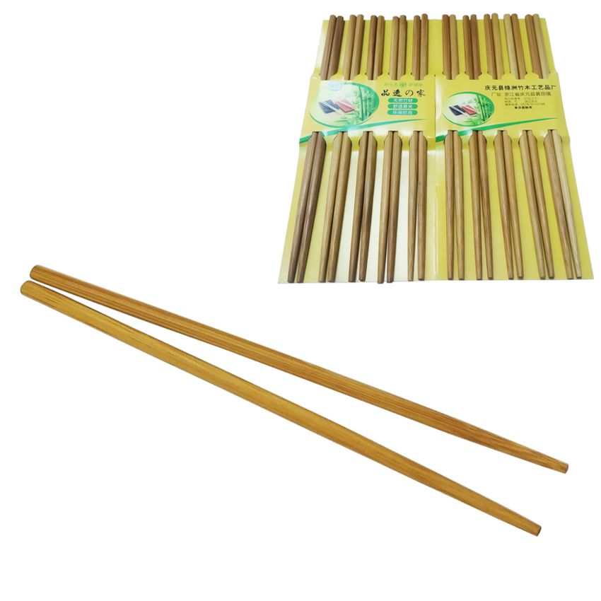 Set * 10 Juegos De Palitos Chinos 24 Cm Madera