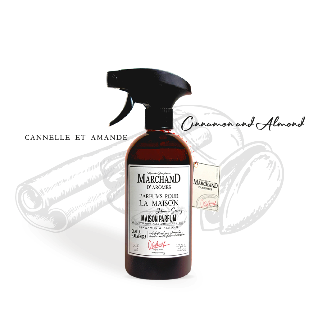 [130476] Maison Parfum | Canela & Almendra Aromatizador para Ambientes & Textiles  - 510 ml. Marchand D´Aromes